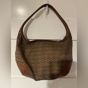 Coach signature canvas shoulder bag